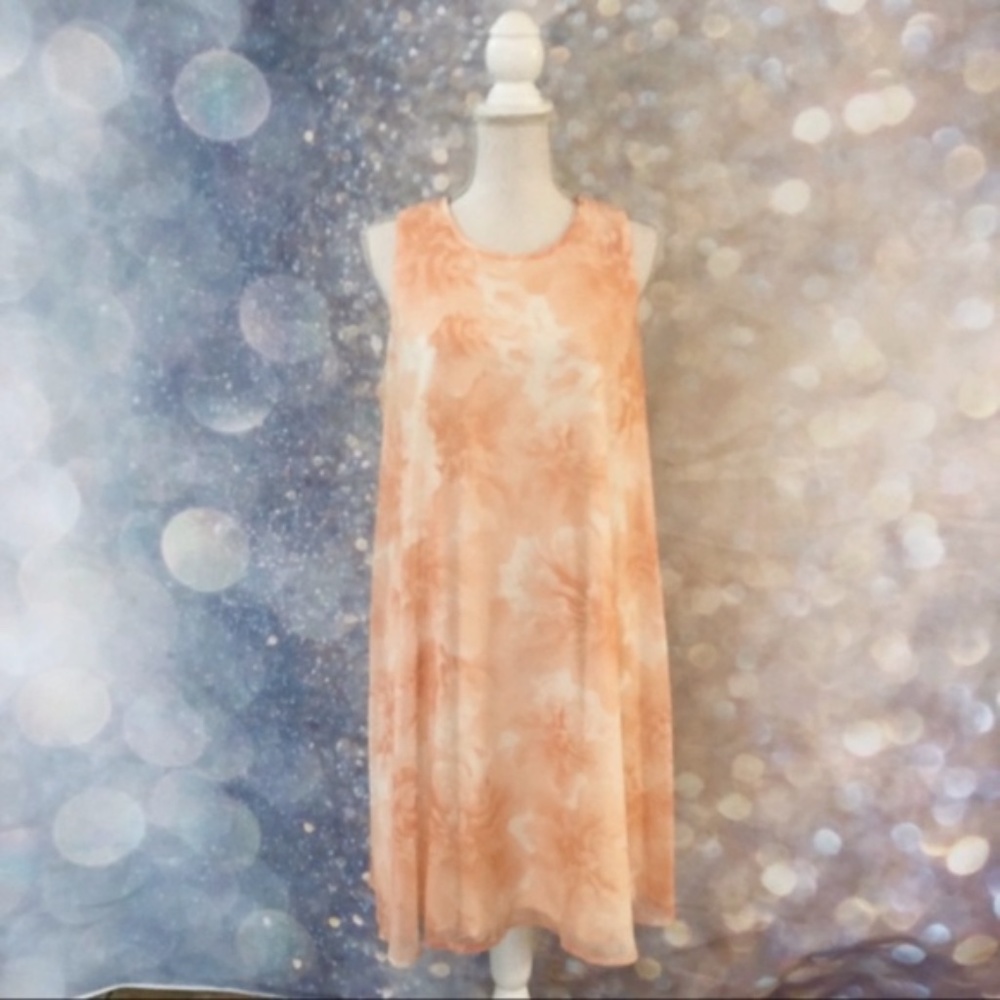 CALVIN KLEIN • light pink floral shift dress